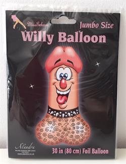 Frække spøg og skæmt -  Folie Ballon Willy